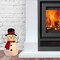 Haute Decor 17 inch Tall Spun Acrylic Snowman with Battery Operated LED Lights - Christmas and Winter Holiday Decoration for Table, Mantel, Counter, Hearth, Desk